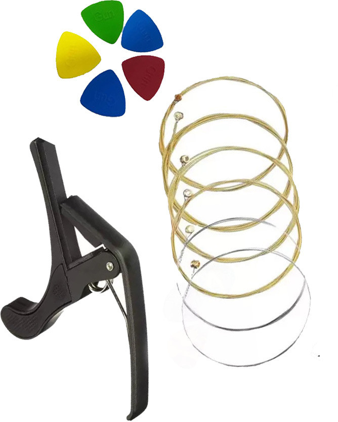 beatbox Acoustic KARUNA STRING WITH BLACK CAPO AND 5 PICKS MDLA16 Guitar String image 1