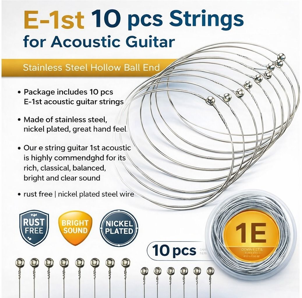 beatbox Acoustic E-1ST 10 PCS STRING FOR ACOUSTIC GUITAR MGAX50 Guitar String-picture-17