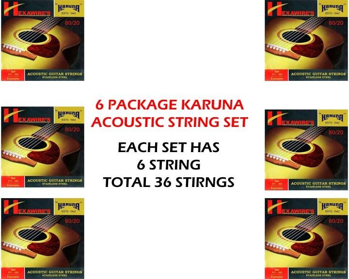 Acoustic KARUN ECONOMY 6 SET Guitar String-image-30