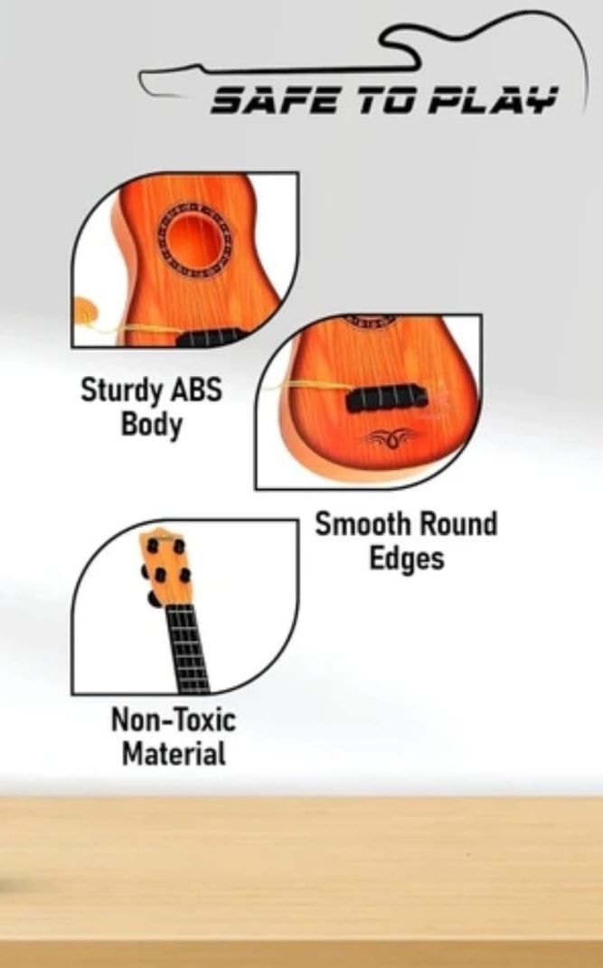 aezara Acoustic Guitar Toy 4 Strings Acoustic Music Toys for Kids, Educational Guitar String-picture-27