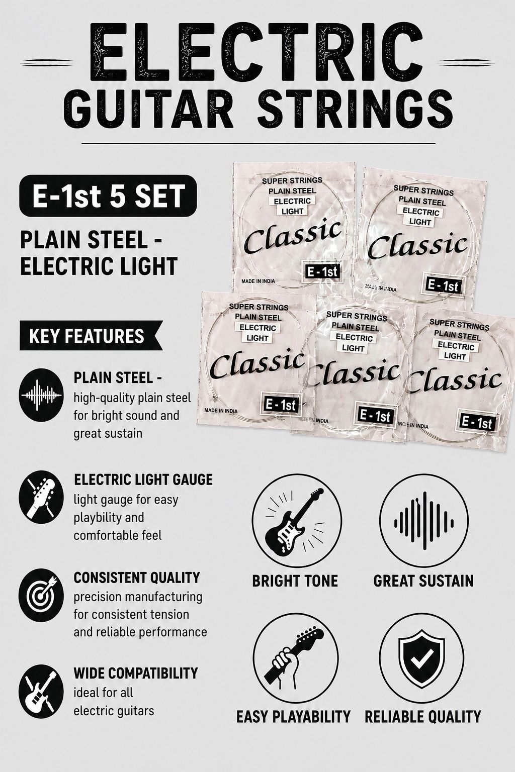 Electric 5PCS ELECTRIC GUITAR STRING AB14 Guitar String-image-35