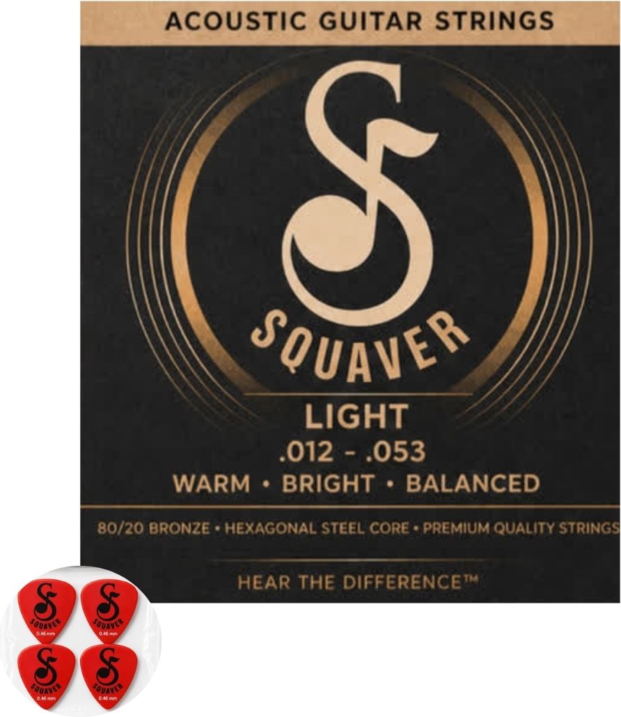 Acoustic Acoustic Guitar Strings with 4 Red Guitar Plectrums 0.46 mm Guitar String-image-42
