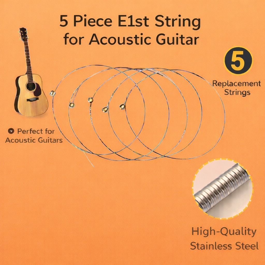 musiking Acoustic e1st string for accoustic guitar 5 piece abc44 Guitar String-picture-17