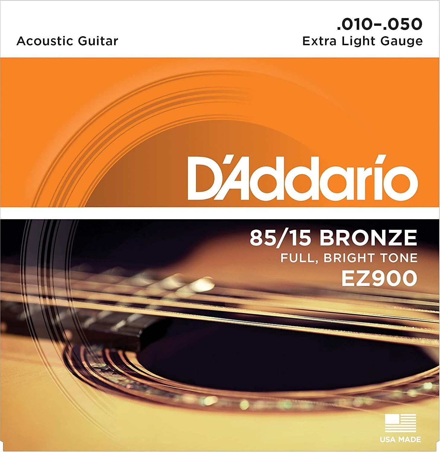 Acoustic EZ900 Bronze Guitar Strings Set Acoustic - Extra Light Gauge - 85/15 Bronze Guitar String-image-5