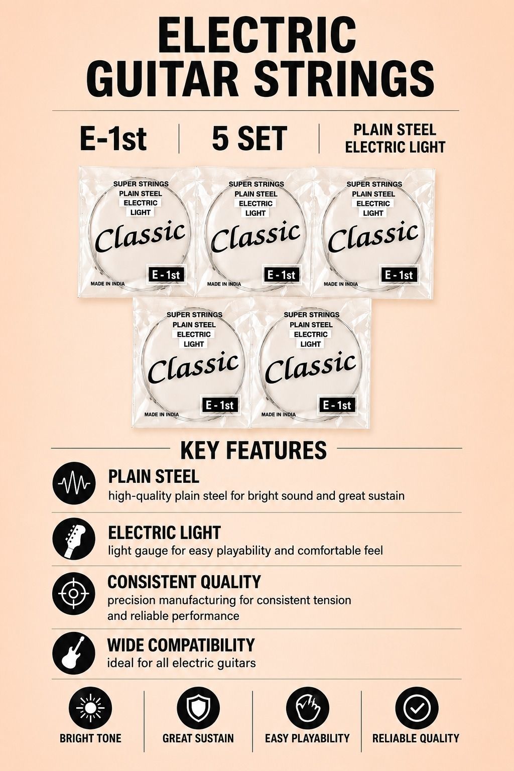 Electric 5PCS ELECTRIC GUITAR STRING AB3 Guitar String-image-40