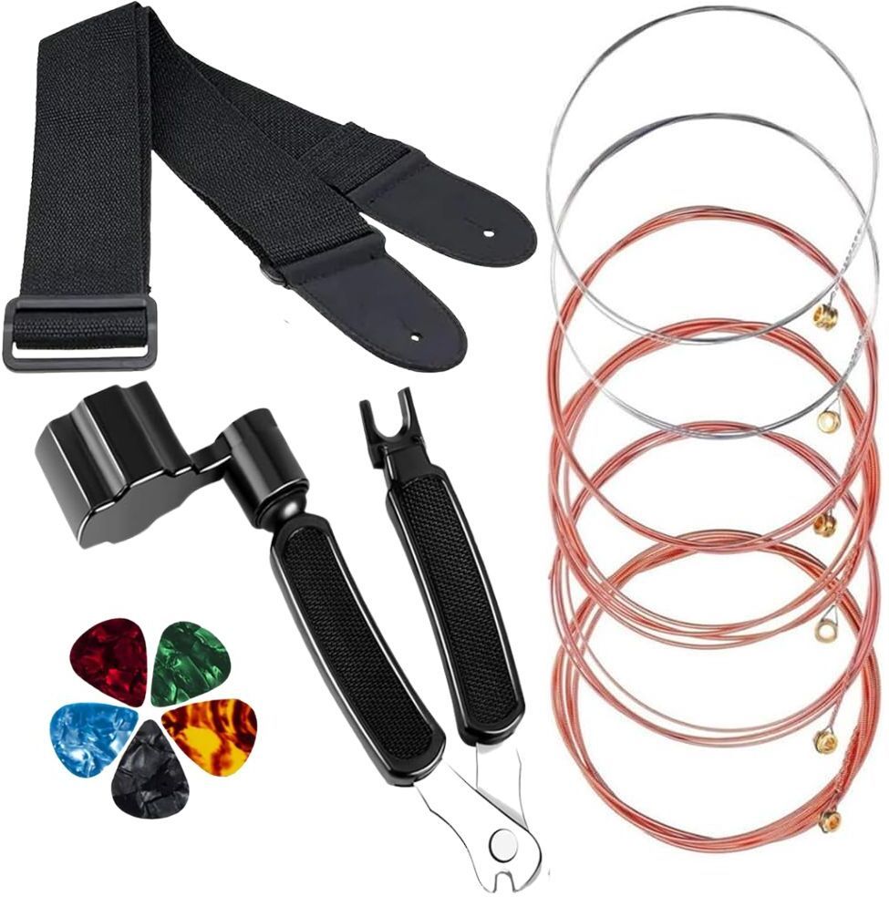 Acoustic 3-in-1 multi tool Guitar String Winder, String Cutter + picks Guitar String-image-4