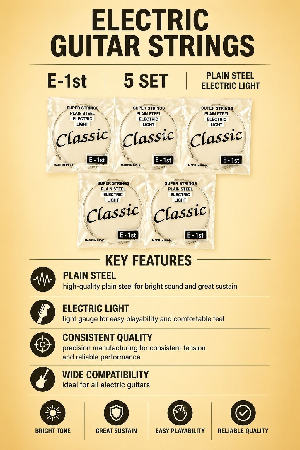 Electric 5PCS ELECTRIC GUITAR STRING AB4 Guitar String-image-41