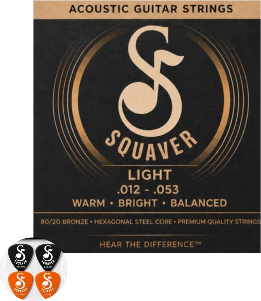 Acoustic Acoustic Guitar Strings with 4 Guitar Plectrums 0.96 & 1.20 mm for Lead Guitar String-image-41