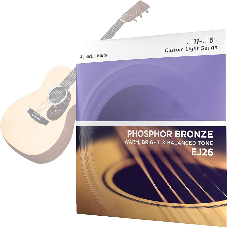 cambu Acoustic EJ26 Phosphor Bronze Acoustic Guitar Strings - Custom Light Gauge (11-52) Guitar String-picture-29