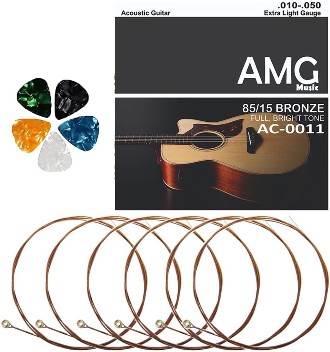 Acoustic Premium Acoustic Guitar Strings Set with Colorful Picks for Smooth Playing Guitar String-image-12
