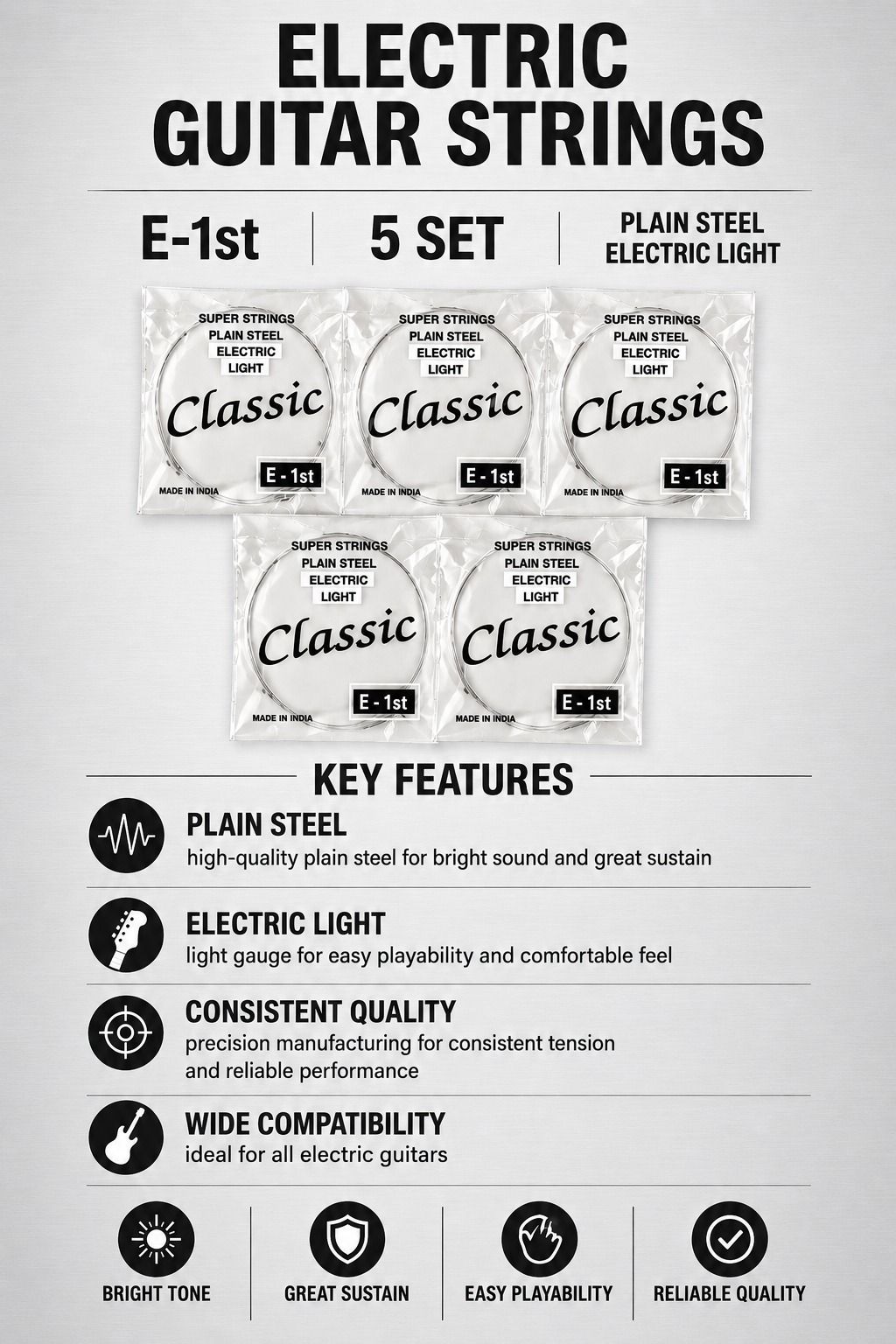 Electric 5 PCS ELECTRIC GUITAR STRING AB3 Guitar String-image-42
