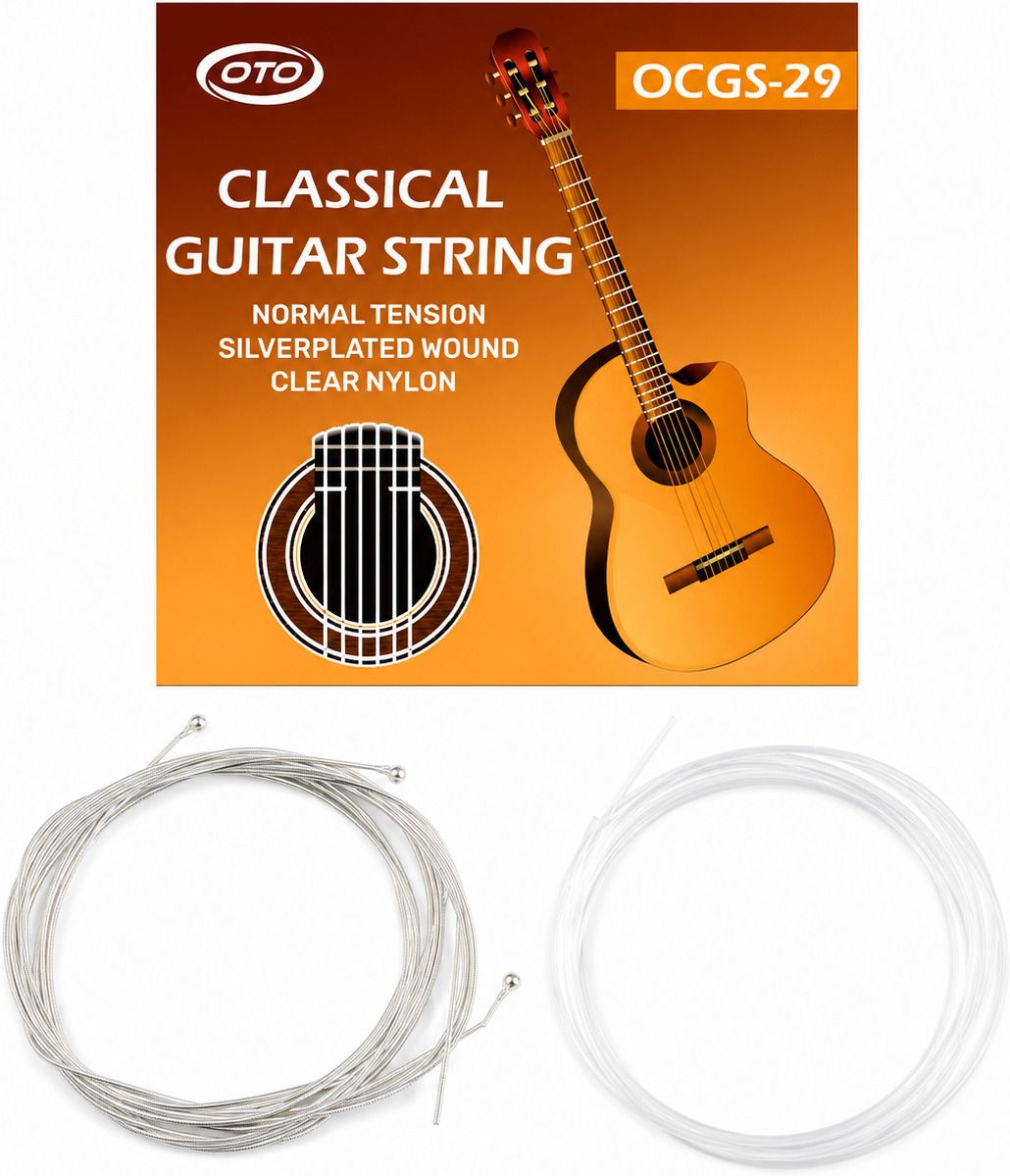 Classic Guitar Strings (028-.043 guage)Silver Plated Nylon String Set Guitar String-image-11