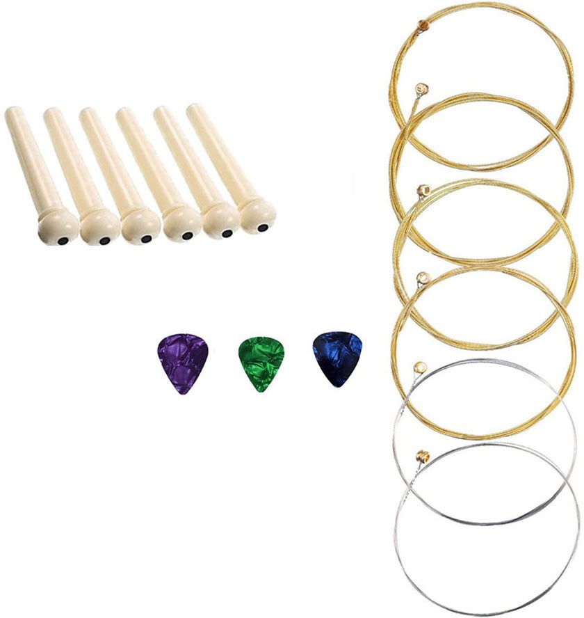 Acoustic Guitar String with Guitar Saddle Bridge Pins for Acoustic Guitar with Picks Guitar String-image-24