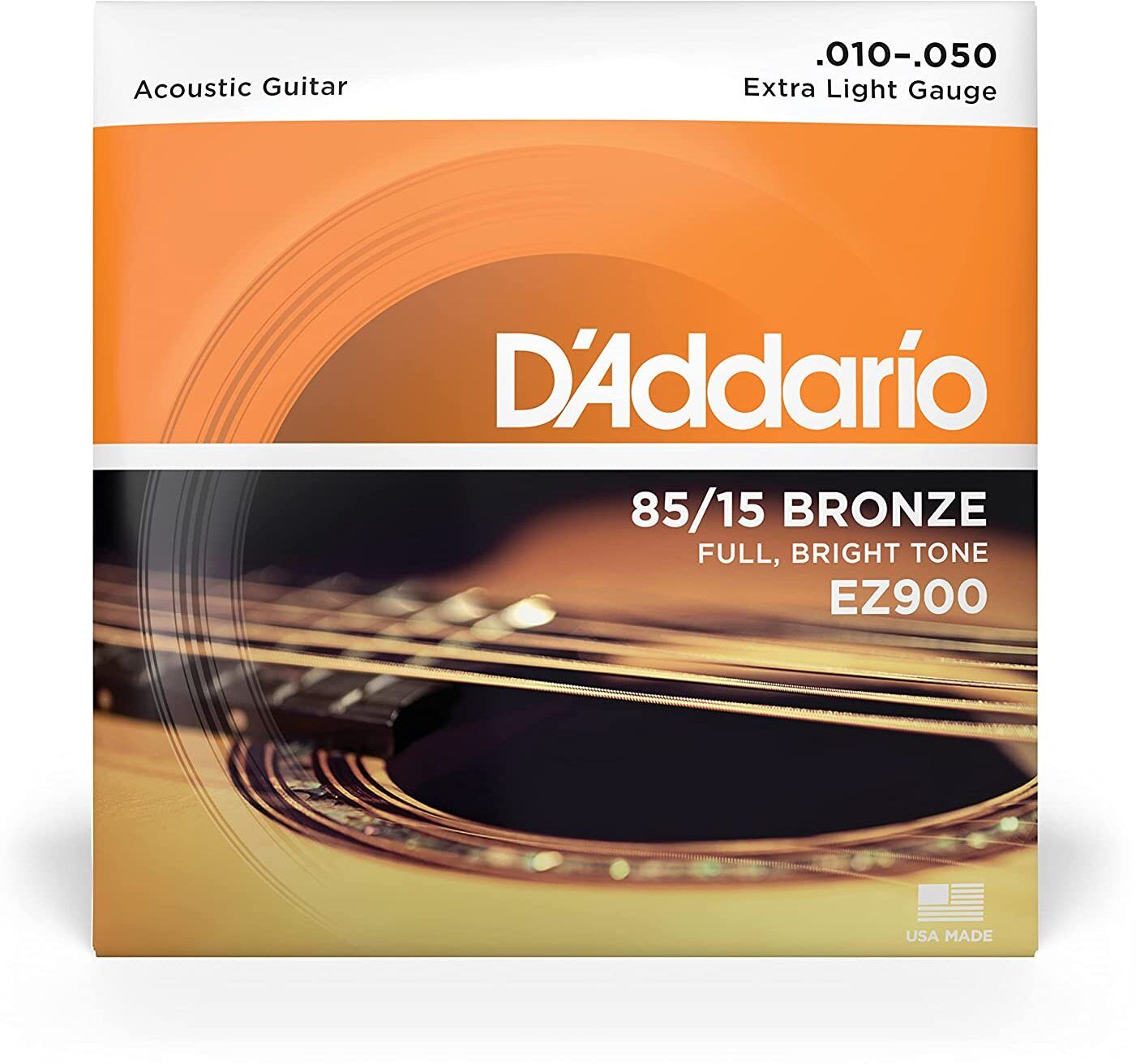 Acoustic EZ900 85/15 Bronze Great American Extra Light Acoustic Guitar Strings Guitar String