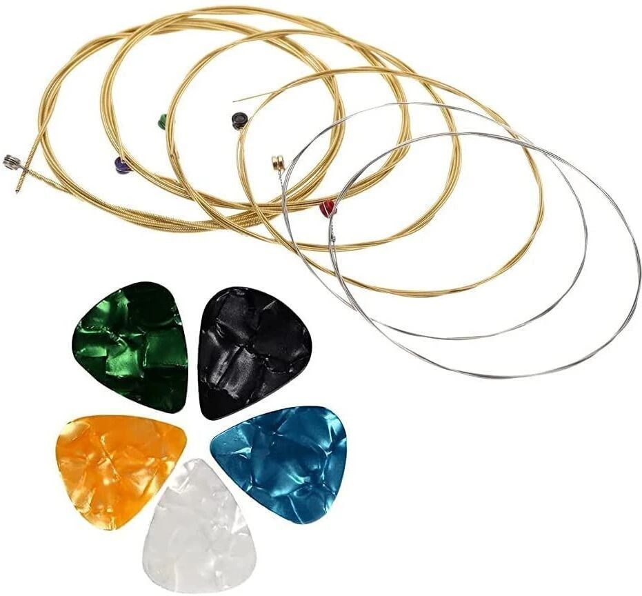 imaginea Acoustic Acoustic Guitar String Full Set of Special Stainless Steel with 5 Picks Free Guitar String-picture-31