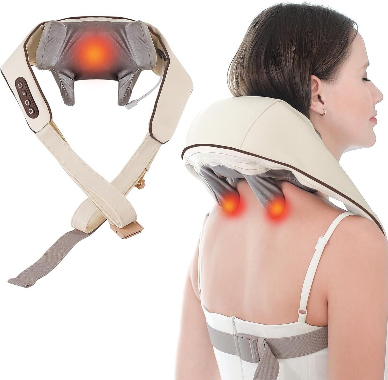 nuvio 5D Neck and Back Massager with Heat | Deep Tissue, Rechargeable-picture-23