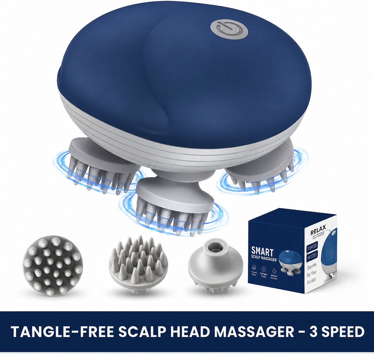 finaro Electric Head & Scalp Massager | Cordless Rechargeable Stress Relief Tool-picture-17