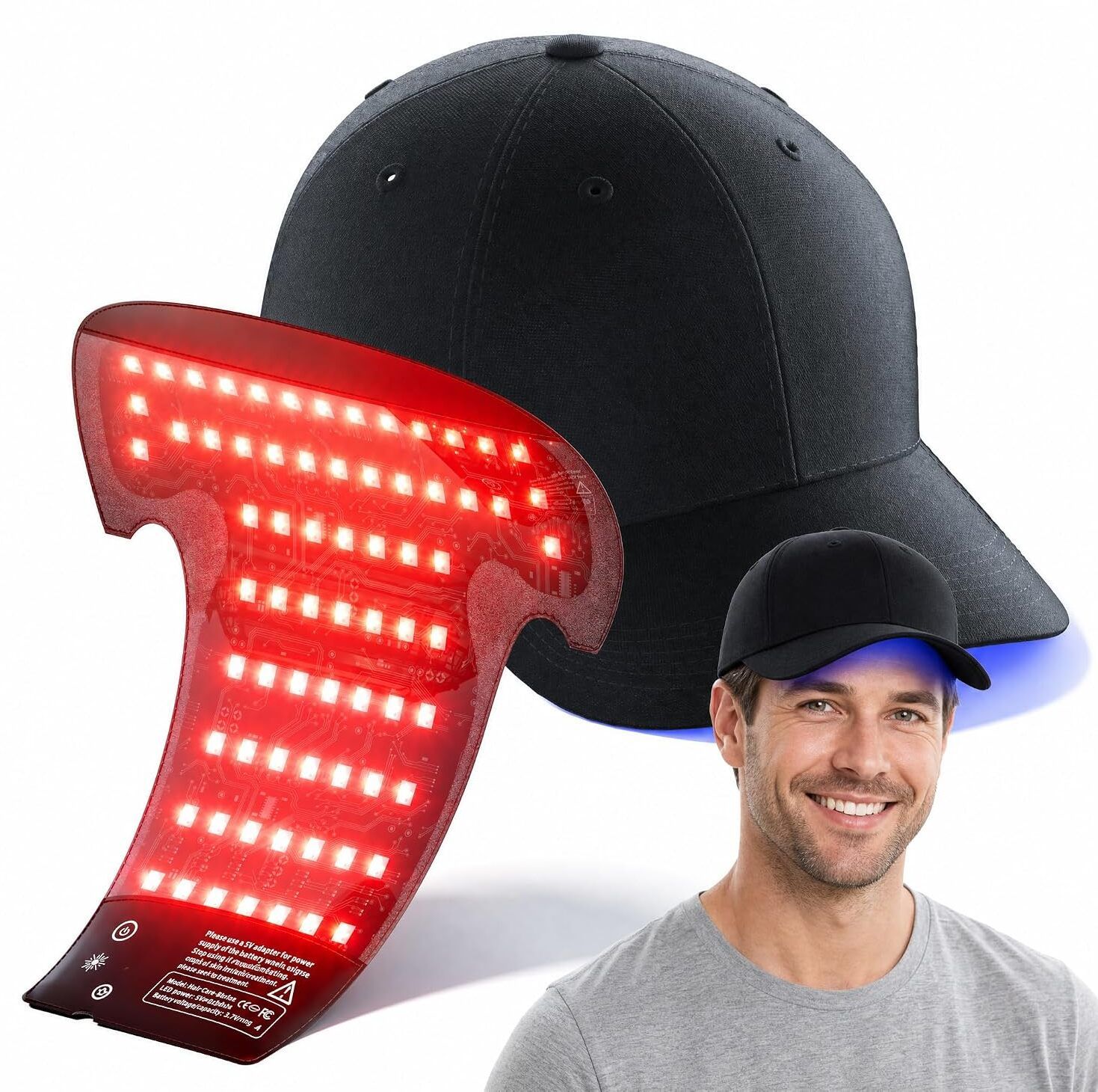 Red Light Therapy Cap for Hair Growth, LLLT Device for Men & Women-image-1