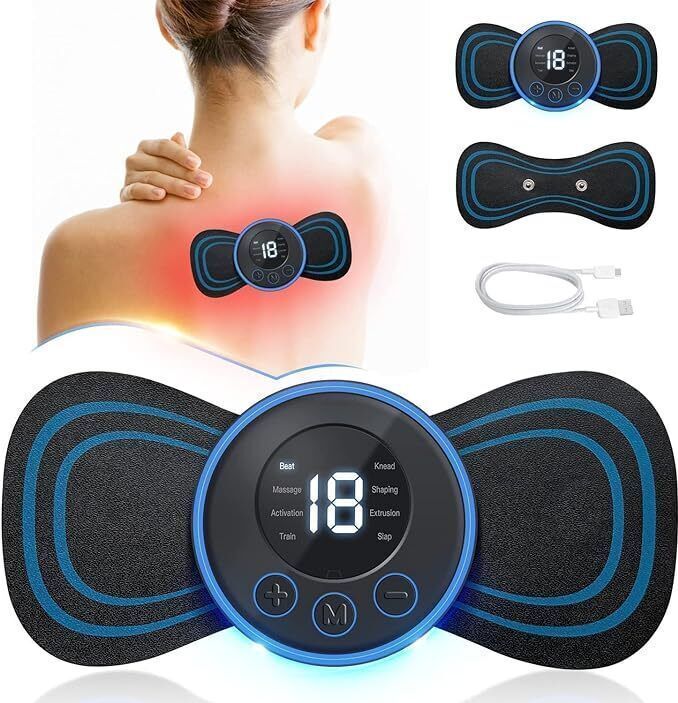 telnix EMS Butterfly Massager|Rechargeable Mini Body & Neck Pain Relief Machine-picture-37