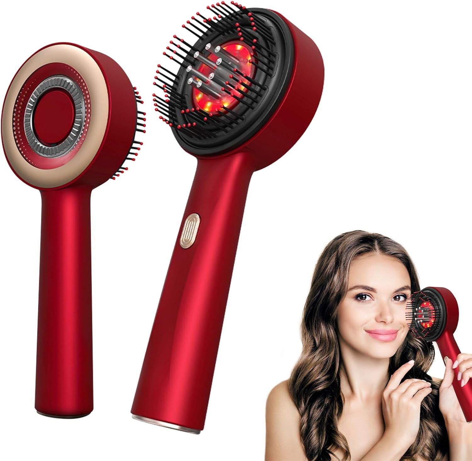 clefairy Electric Hair Oil Applicator Scalp Massager Comb, Red Light Scalp Massager-picture-18