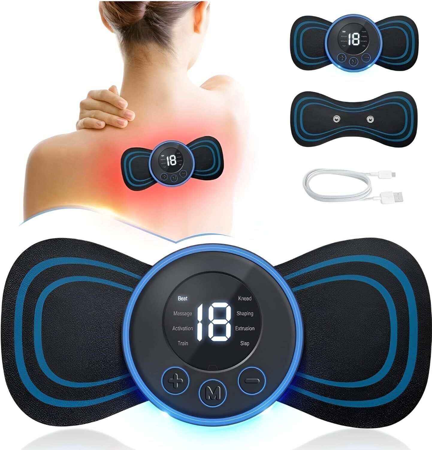 ulttron EMS Butterfly Massager|Rechargeable Mini Body & Neck Pain Relief Machine-picture-13