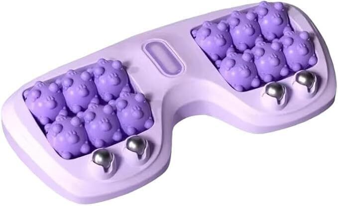 piluenterprise Dual Foot Massager Roller with Acupressure Nodes-picture-47