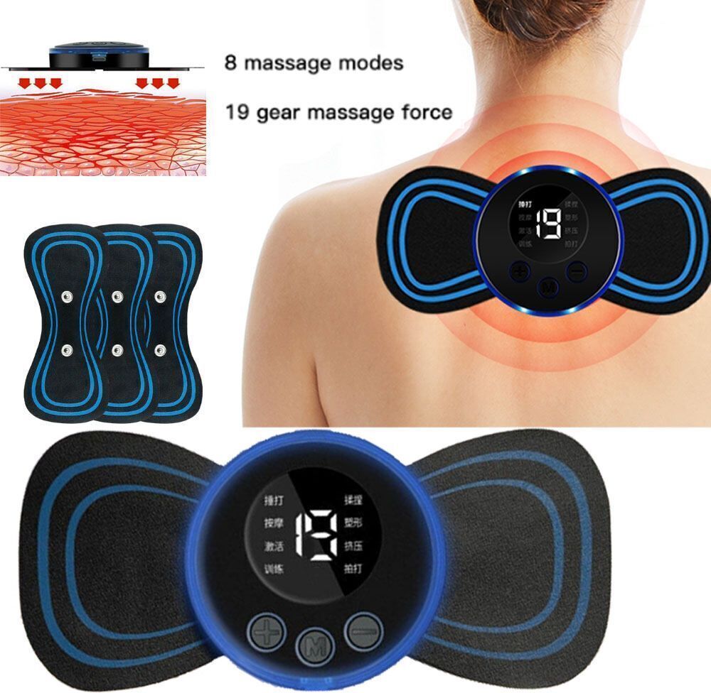 syloris EMS Butterfly Massager|Rechargeable Mini Body & Neck Pain Relief Machine-picture-42