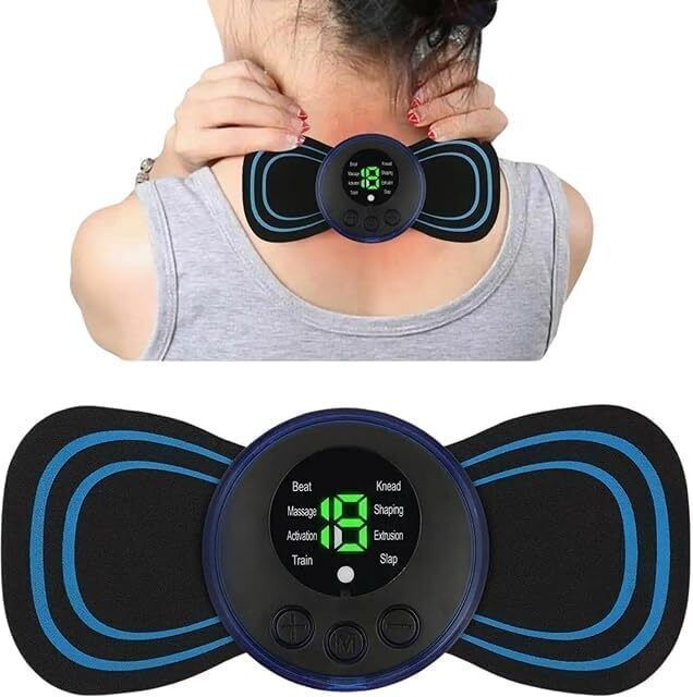 nerixa EMS Butterfly Massager|Rechargeable Mini Body & Neck Pain Relief Machine-picture-39