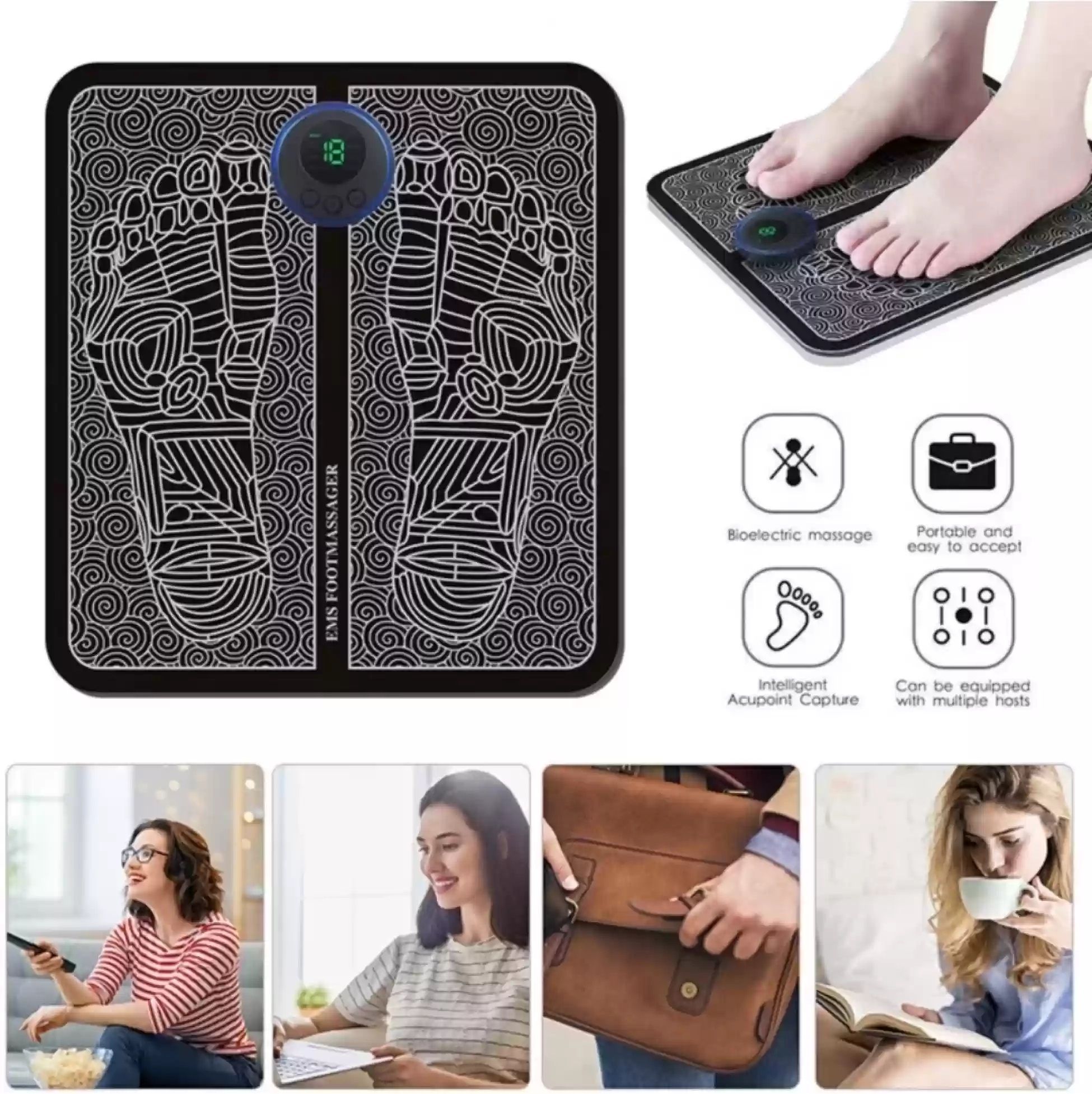 sfz Massager For Pain Relief,Elecrtic EMS Massage Mat -8 Mode/16 Vibration-picture-13