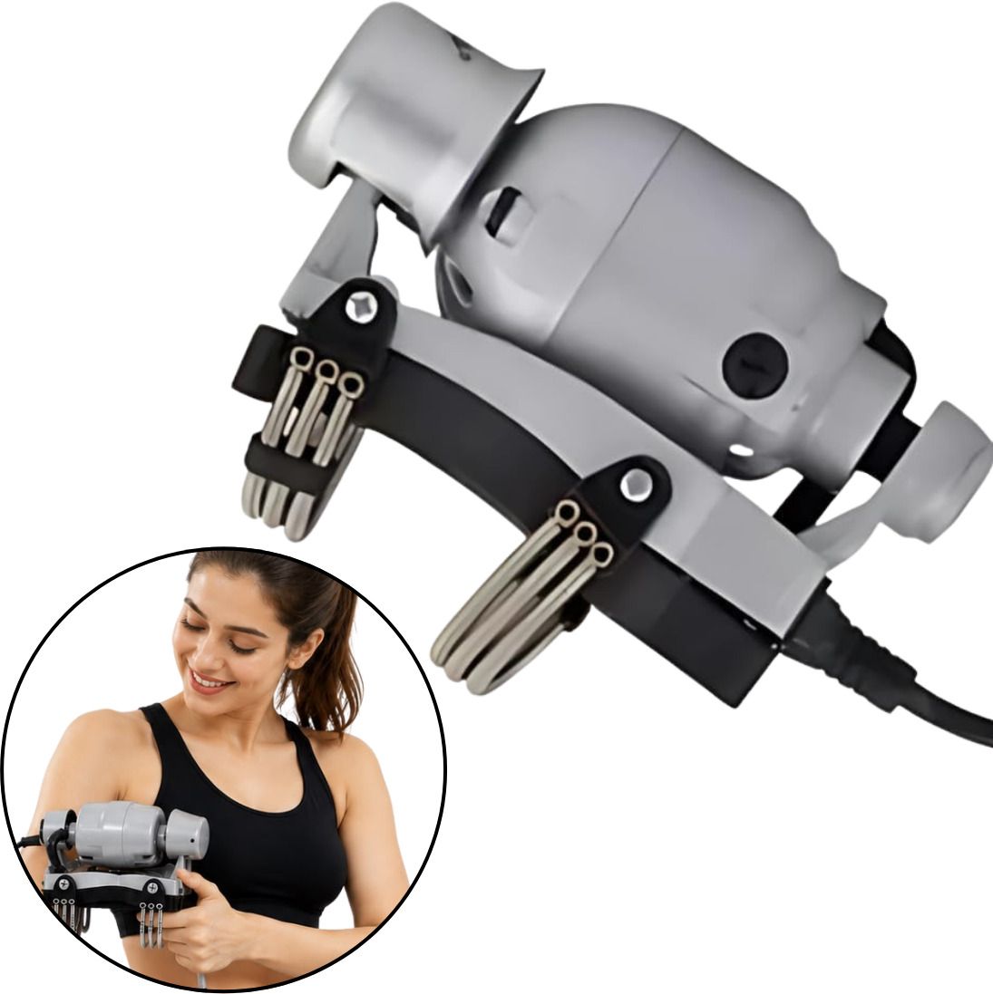 Electric Body Massager for Neck Shoulder Back Silver-image-12