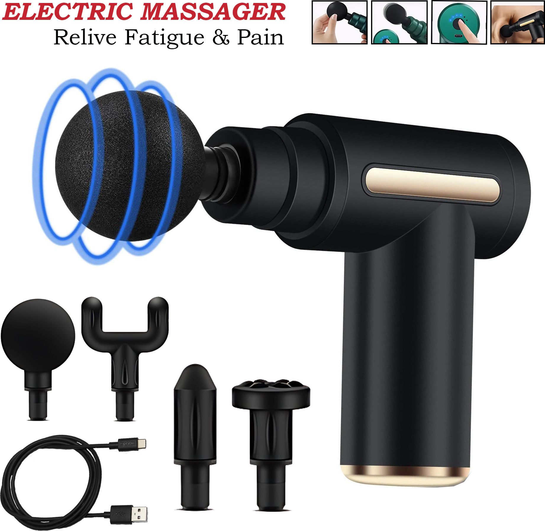 Silent Operation Massage Gun for Full Body Muscle Therapy and Wellness-image-20
