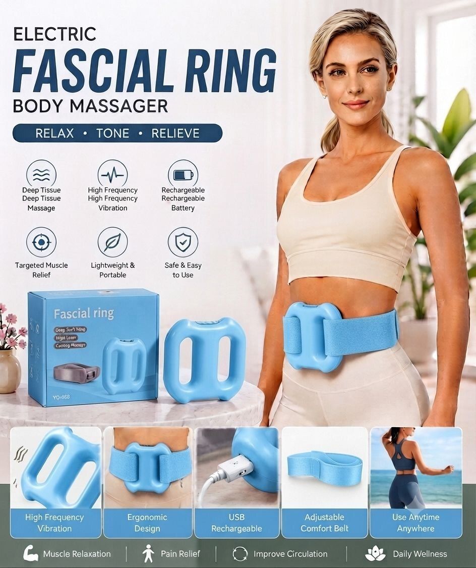 nub99s Ultra-Vibe 360 Degree Muscle Recovery Ring Massager for Body Fitness-picture-31