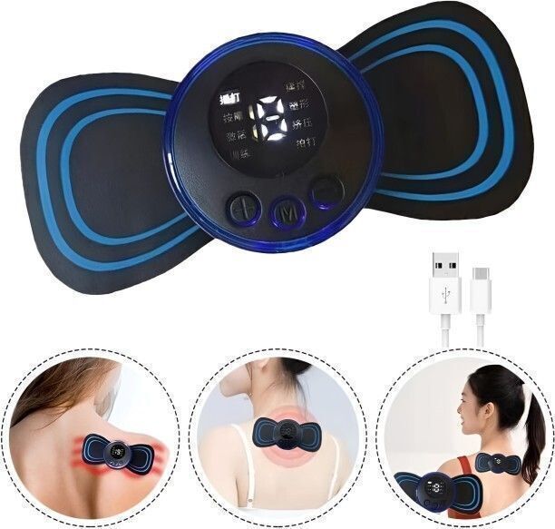 omvira EMS Butterfly Massager|Rechargeable Mini Body & Neck Pain Relief Machine-picture-10