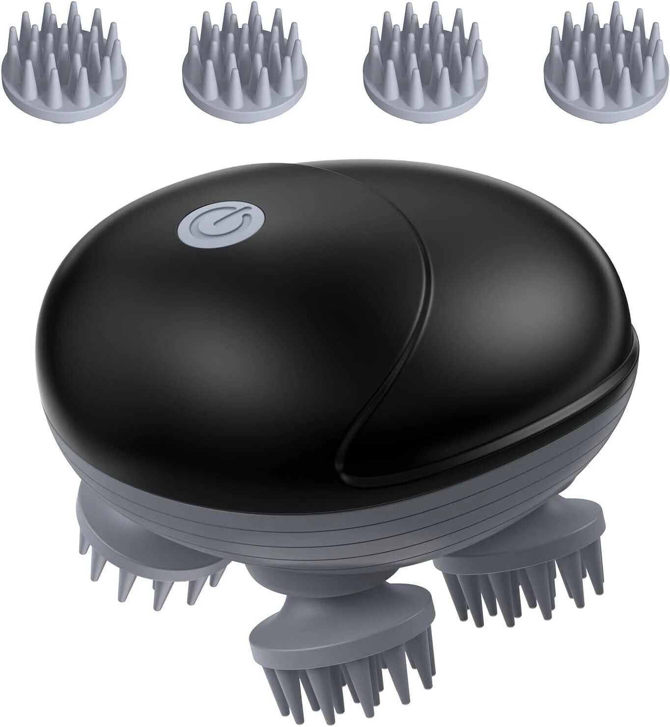 Electric Head Massager Rechargeable Scalp Massager with 4 Silicone Nodes-image-29