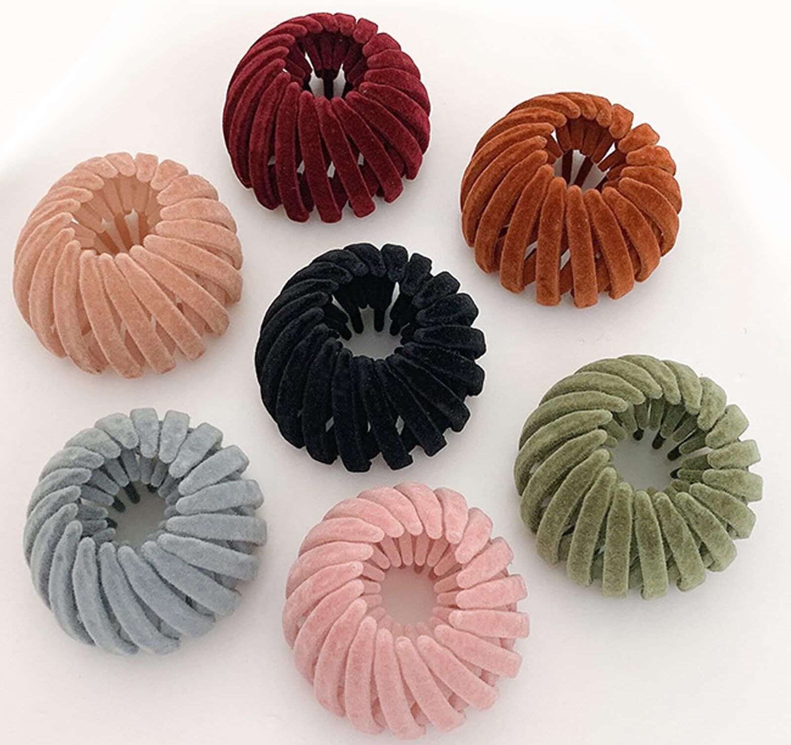 3 Pcs Magic Bird Nest Hair Clip/ Expandable Hair Bun Maker/ Bun Clip Valvet Hair Clip-image-17