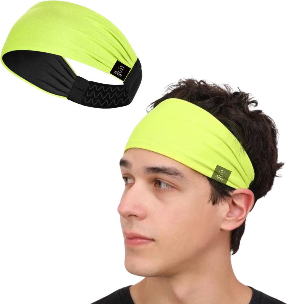 caiuse Lycra Multipurpose Reversible Headband for Men Women Head Band-picture-28