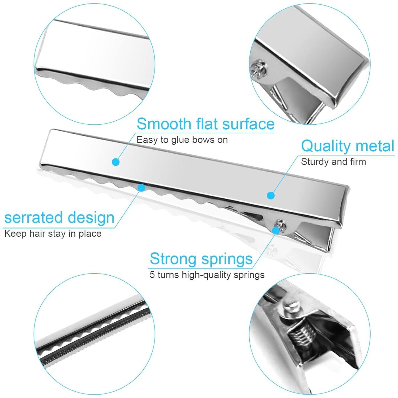 4.6 CM Plain Alligator Barrettes Metal Hair Pins Hair Clip-image-43