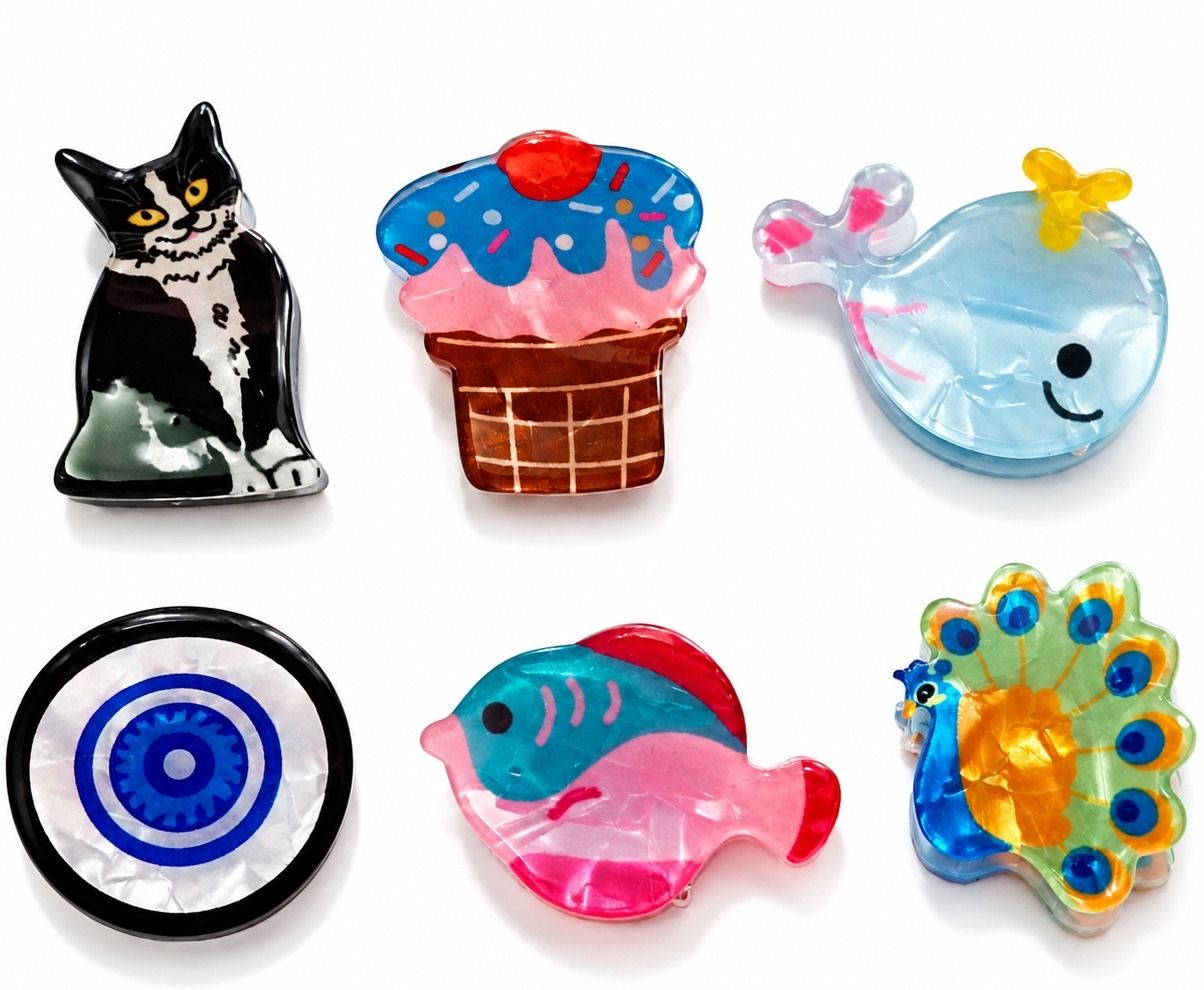 denicraas Cute Cartoon Small Hair Claw Clips – Assorted Mini Hair Clips Hair Claw-picture-5