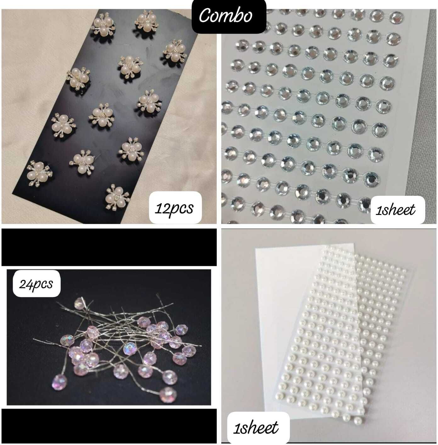 Hair accessories for women wedding&girls hair pearls,hair clips,juda pins(combo) Hair Accessory Set