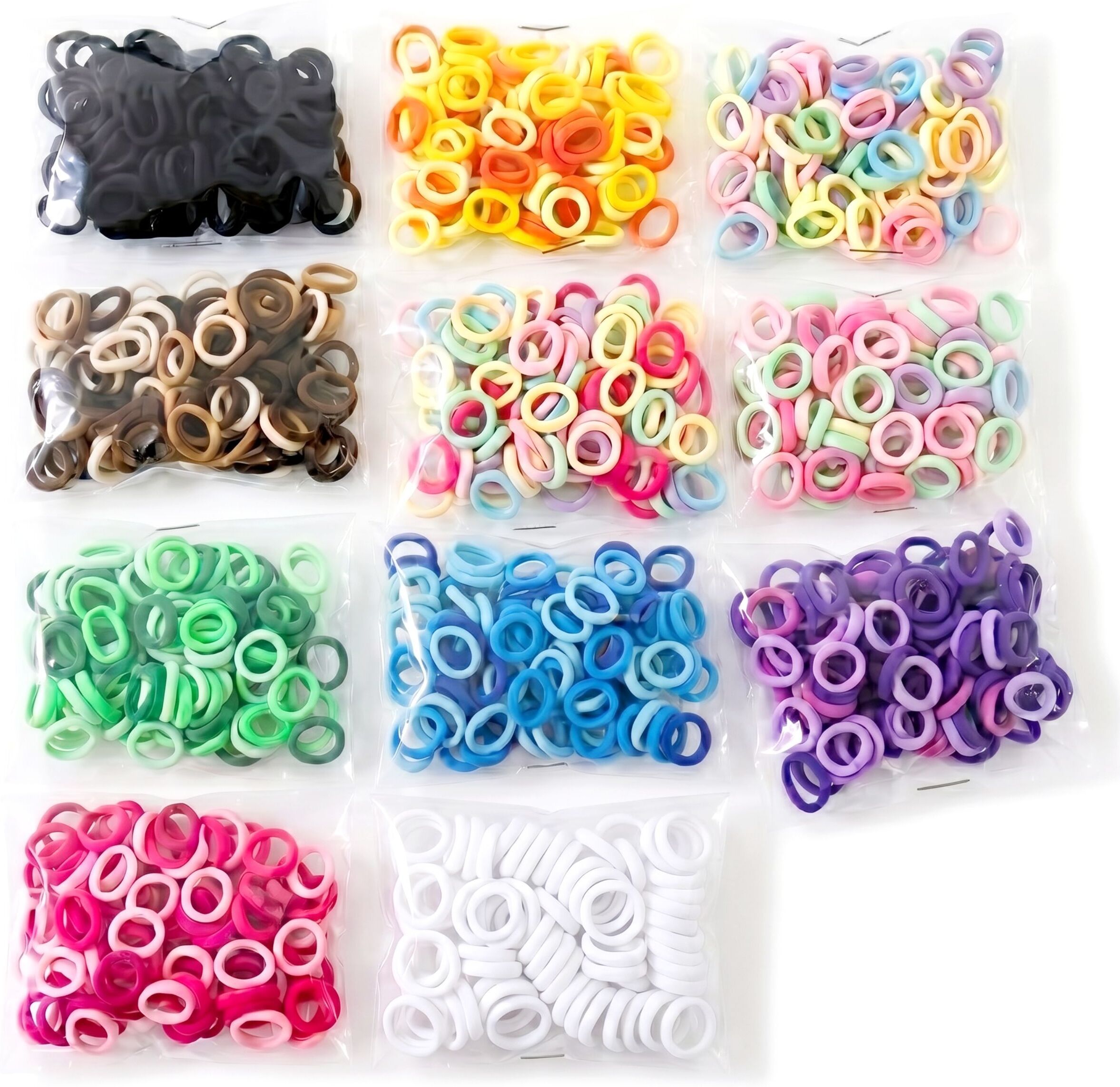 biggsmile 300 PCS Colorful Mini Hair Rubber Bands for Baby Girls & Kids | Soft & Stretchy Rubber Band-picture-24