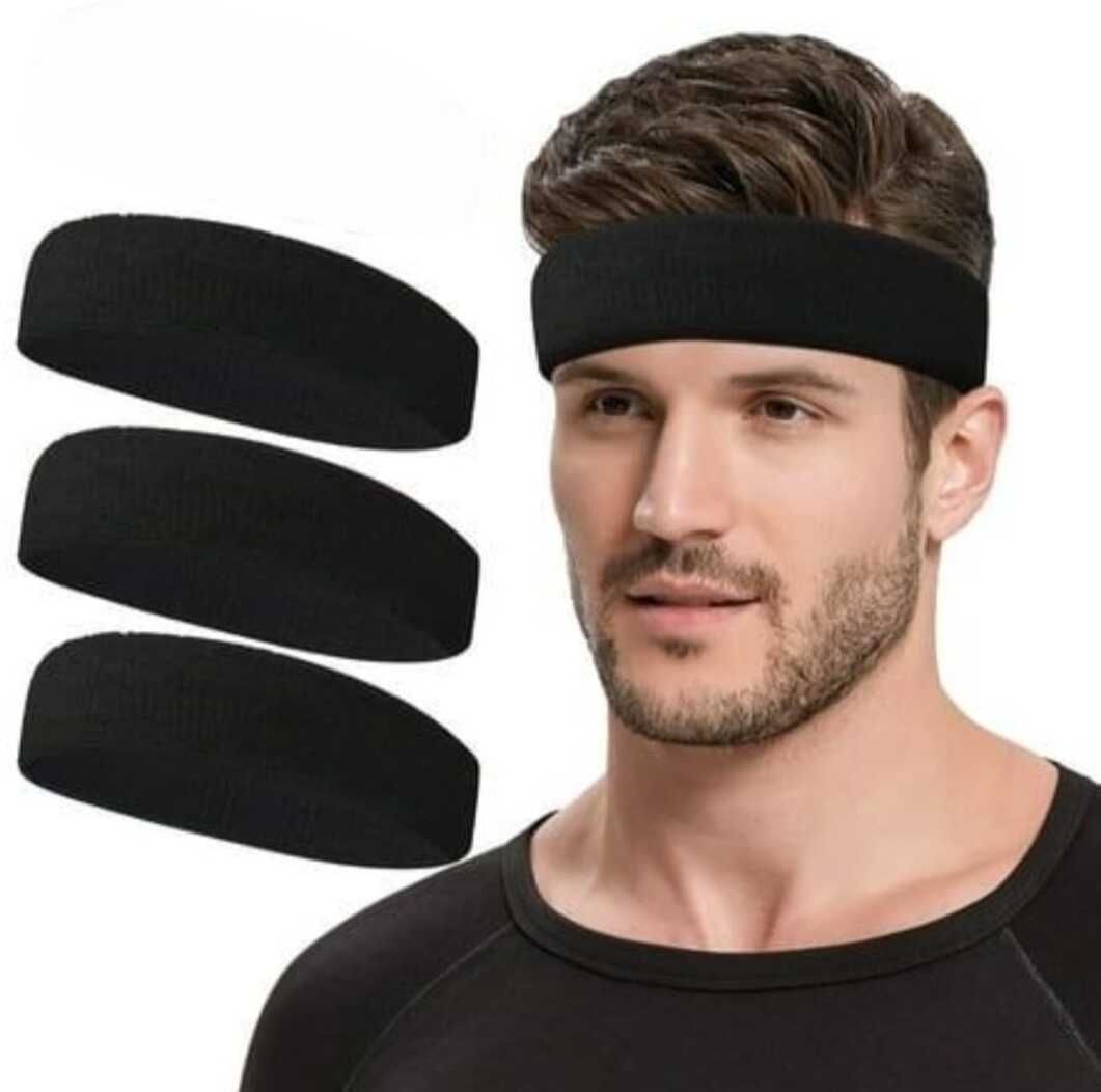 maa hosiery mens & womens [pack of 3] Solid Runing sweat Head Band Wicking Hair Wrap Head Band-picture-16