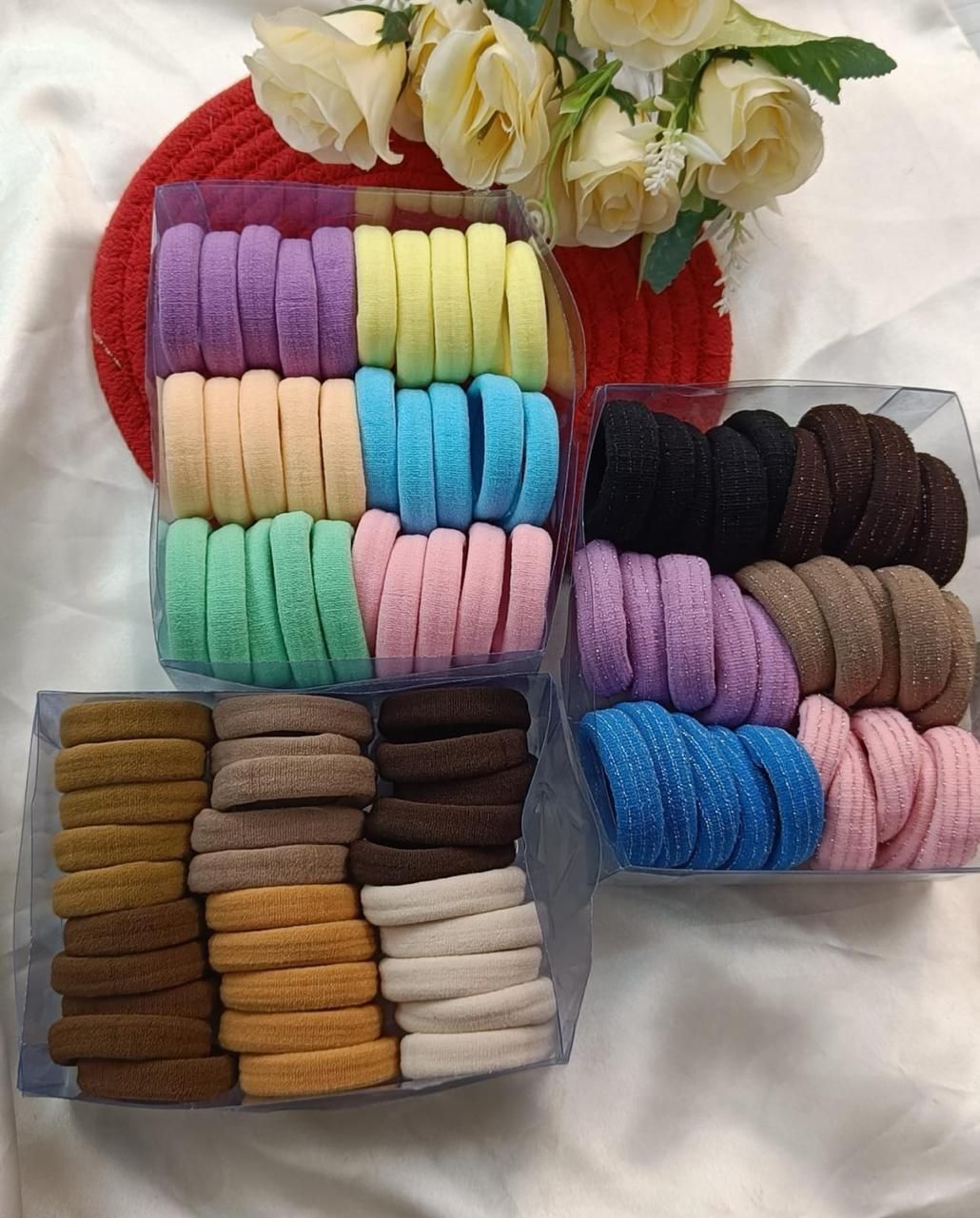 60 Pcs Damage-Free Hair Rubber Bands with Storage Box for Girls and Women Rubber Band-image-25