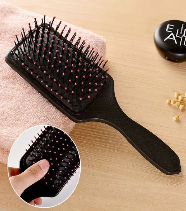 Black Paddle Brush and Cushion Hair Brush Dry, Long, Thick, or Curly Hair-image-29