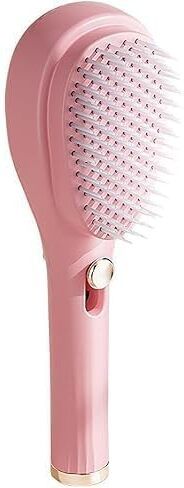 Self Cleaning Hair brush for Women 2 in 1 Comb Hair Styling ne Pull Clean brush-image-37