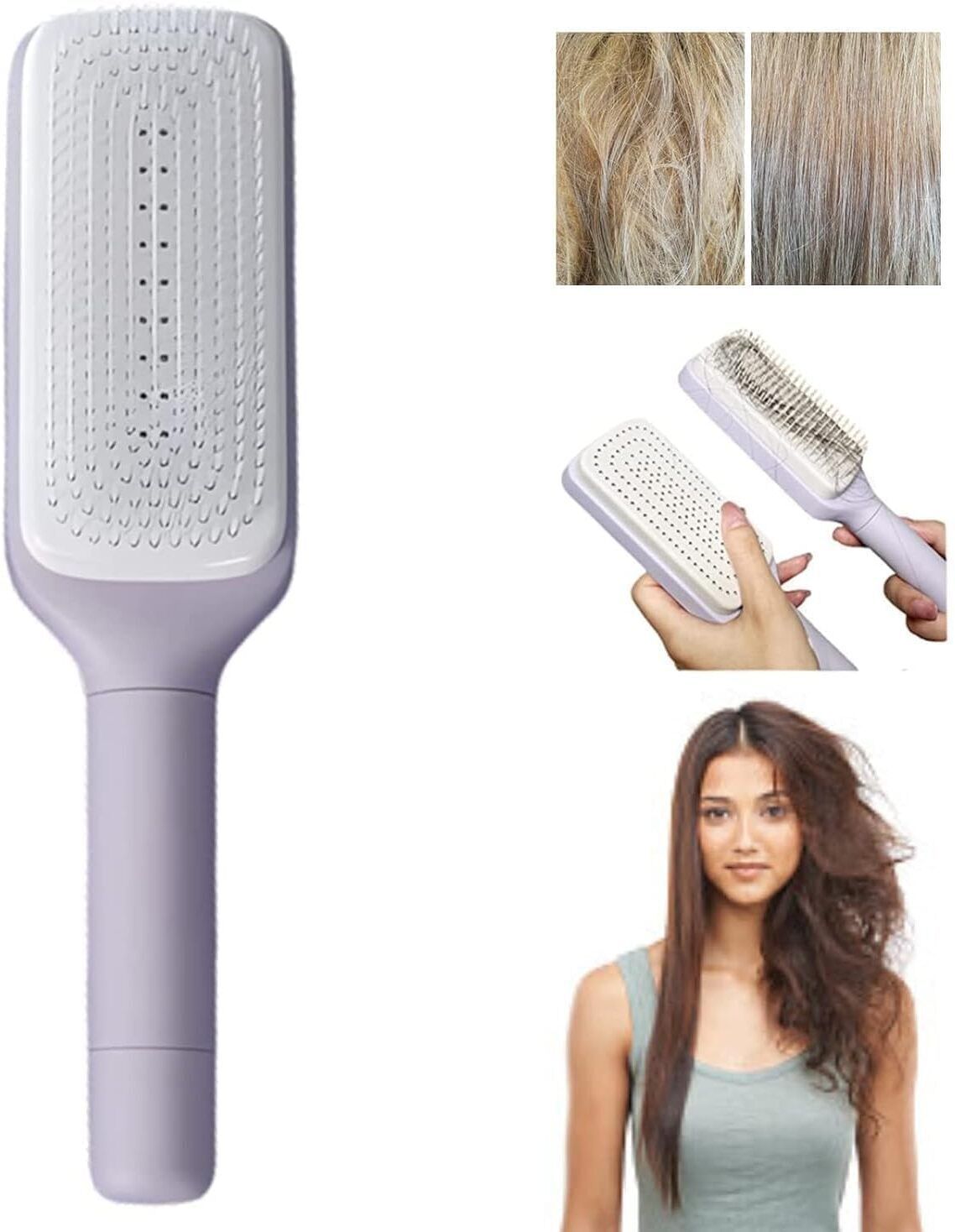 Self-Cleaning Anti-Static Massage Comb for Women-image-45