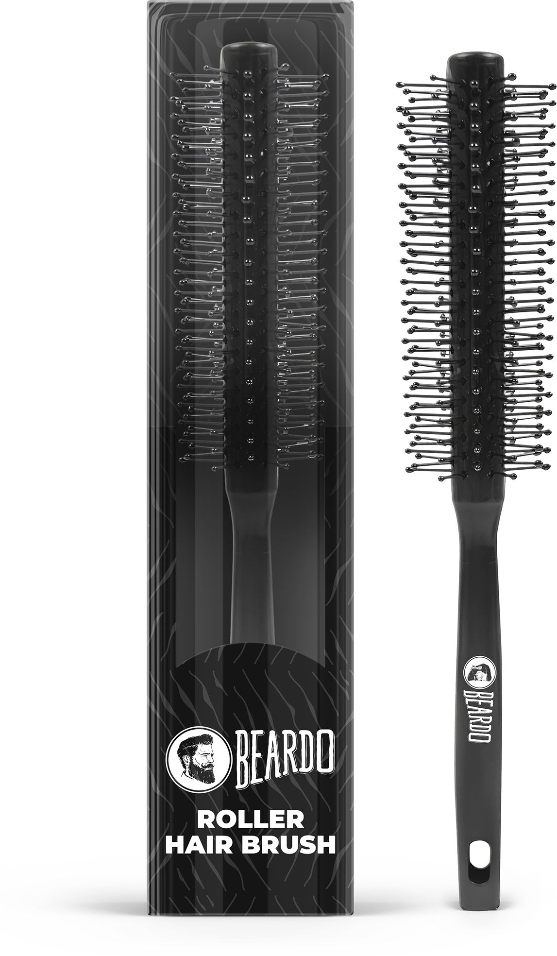 Roller Volumizer Hair Brush for Smoothing & Volumizing| Mini Paddle Comb for Men-image-33
