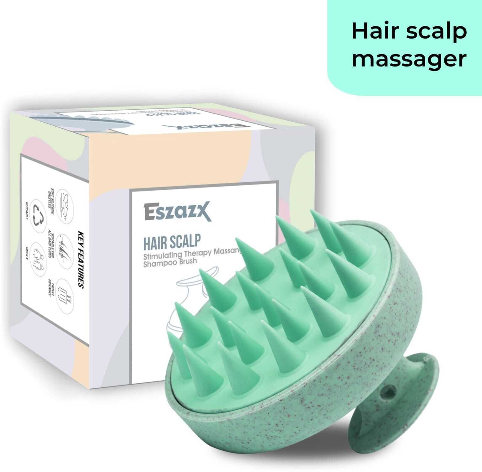 eszazx Hair Scalp Massager Shampoo Brush with Long and Soft Silicon Bristles-picture-0