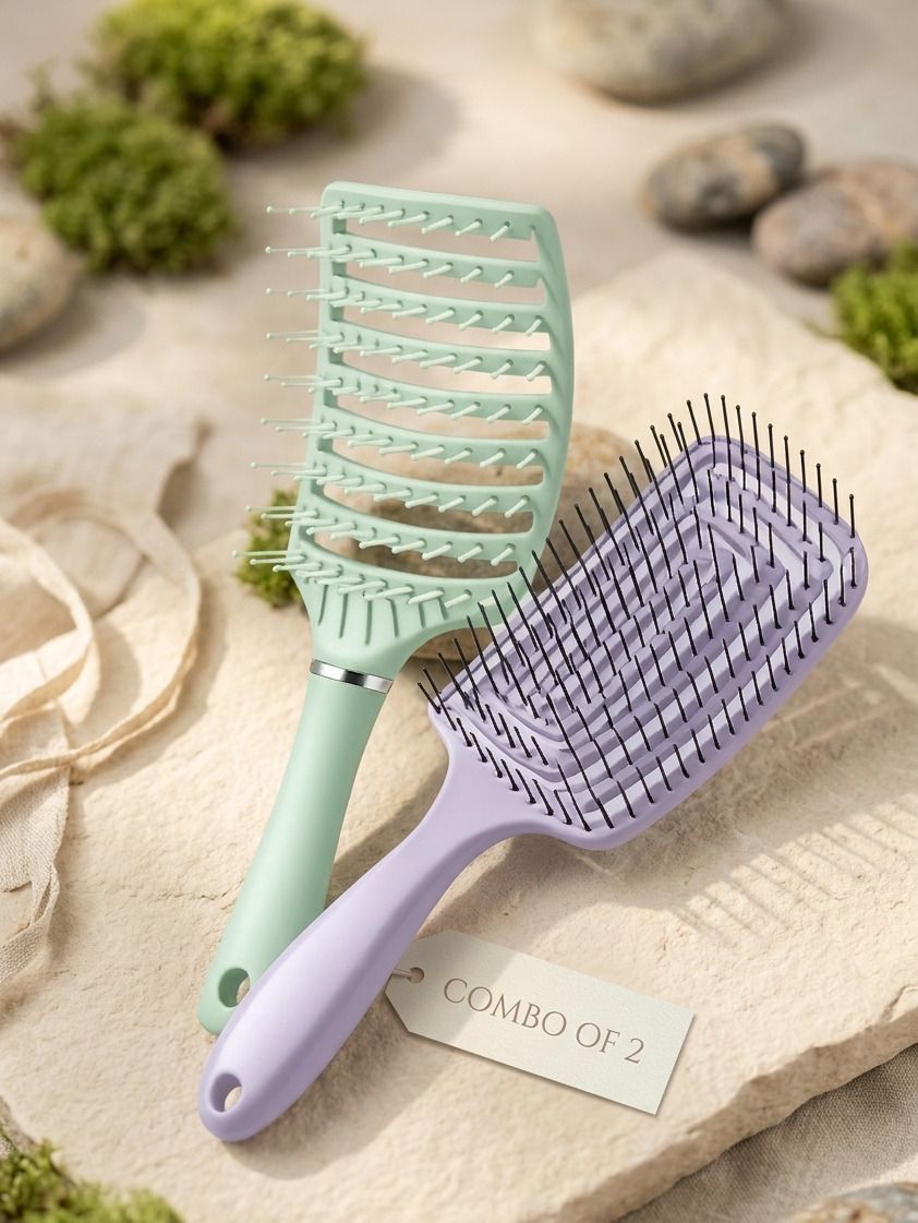 Hair Brush Duo Pack for Smooth Detangling and Styling-image-17