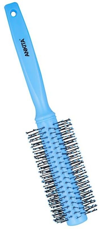 Round Hair Brush with Flexible Nylon Bristles For Grooming-image-11