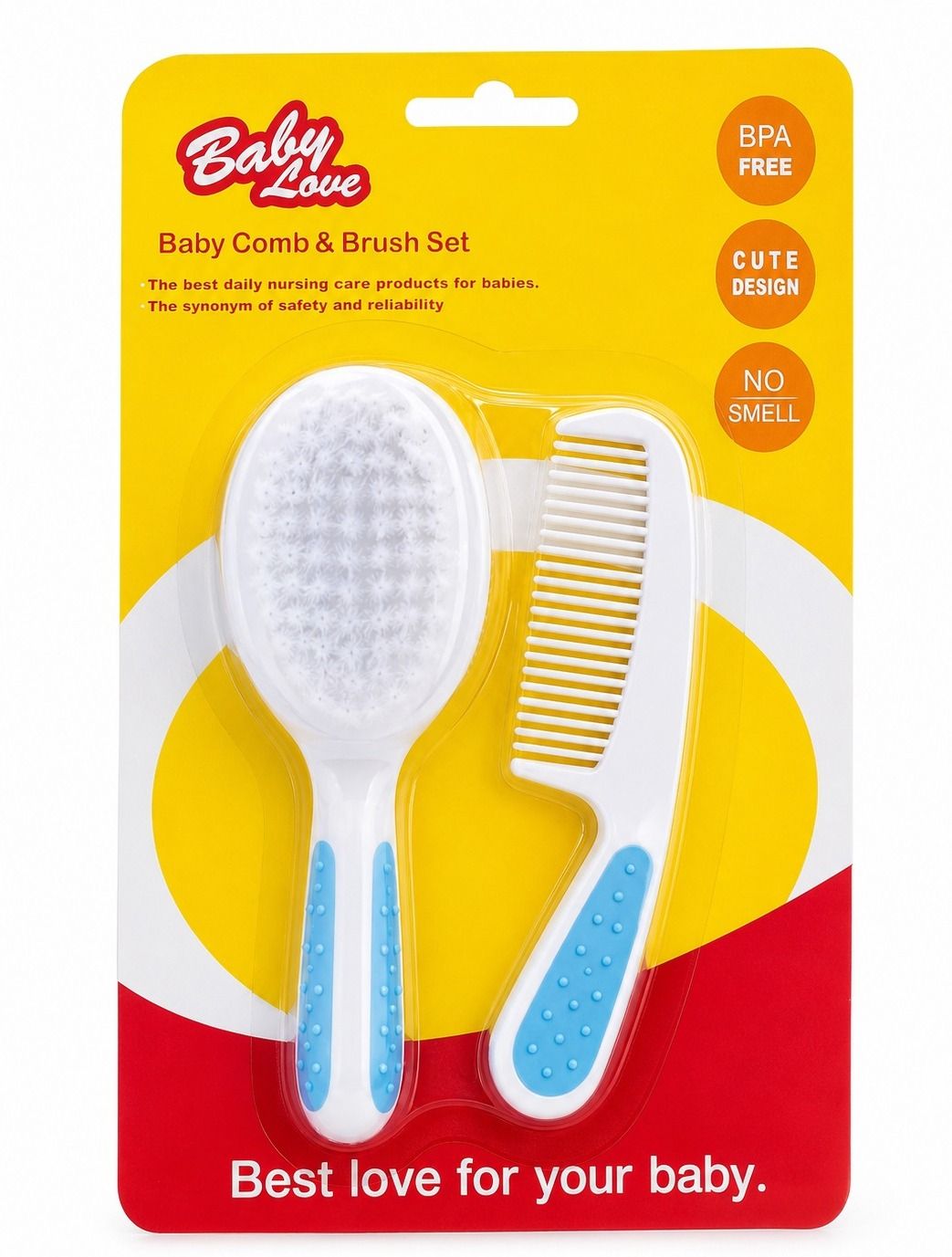mountainn Baby Hair Brush and Comb Set – Soft Bristle Grooming Kit Blue Comb-picture-27